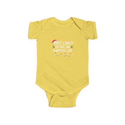 CMS - Most Likely To...Pee On Santa's Lap | Infant Fine Jersey Bodysuit