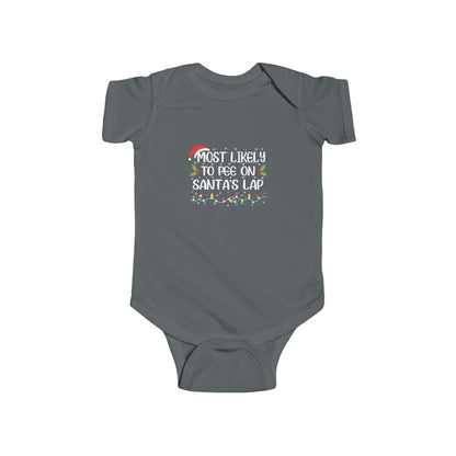 CMS - Most Likely To...Pee On Santa's Lap | Infant Fine Jersey Bodysuit