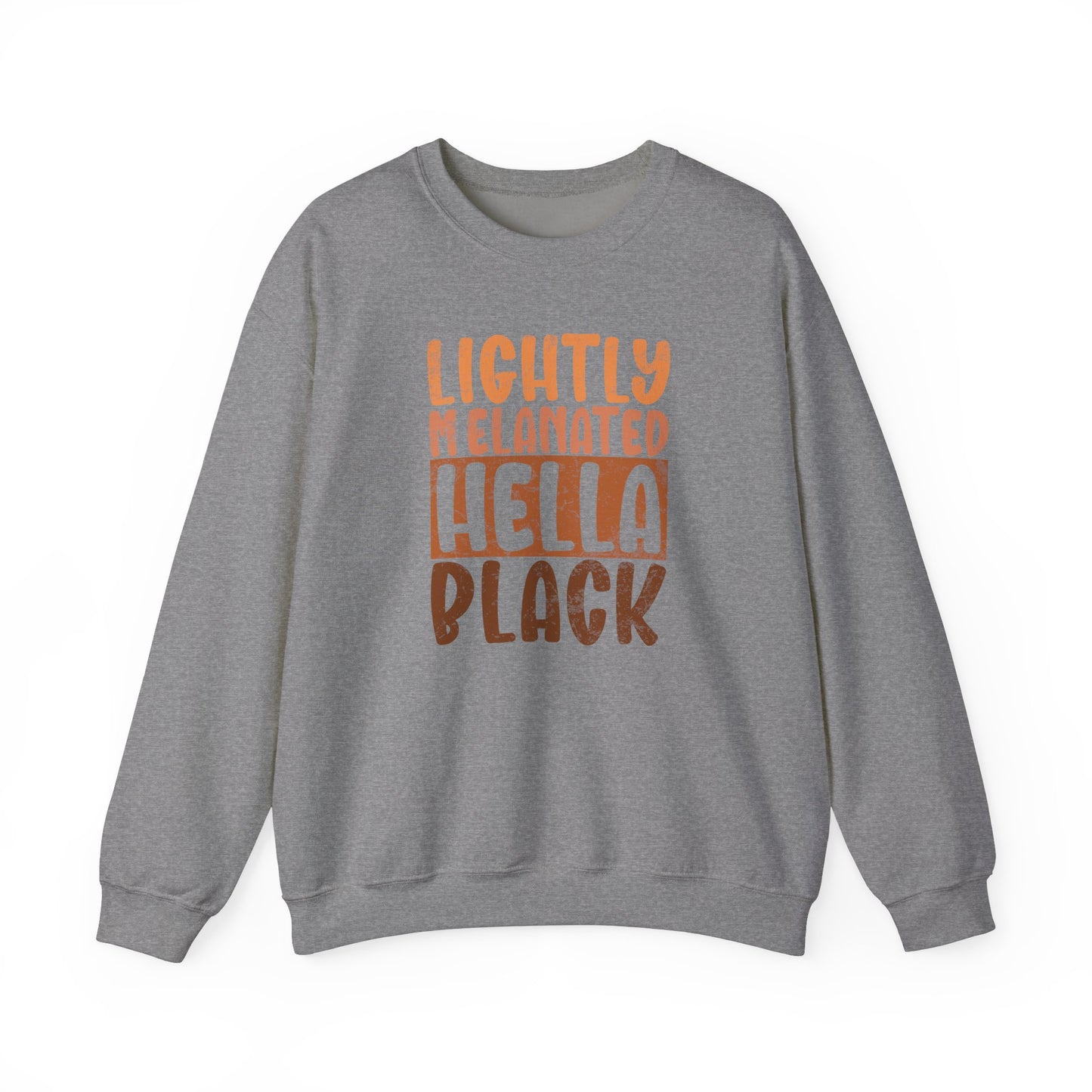 BADED - Lightly Melanated Hella Black | Heavy Blend™ Crewneck Sweatshirt