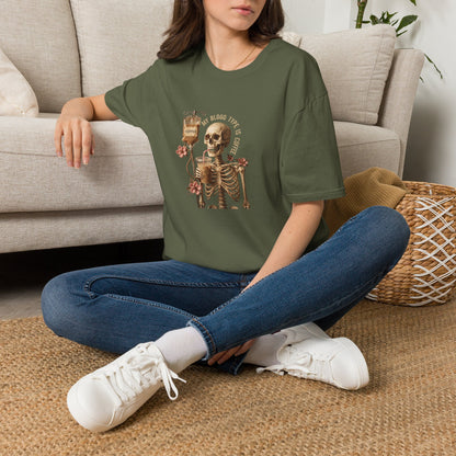 Skeleton Coffee IV T-Shirt | Unisex Classic Fit Caffeine Addict Tee