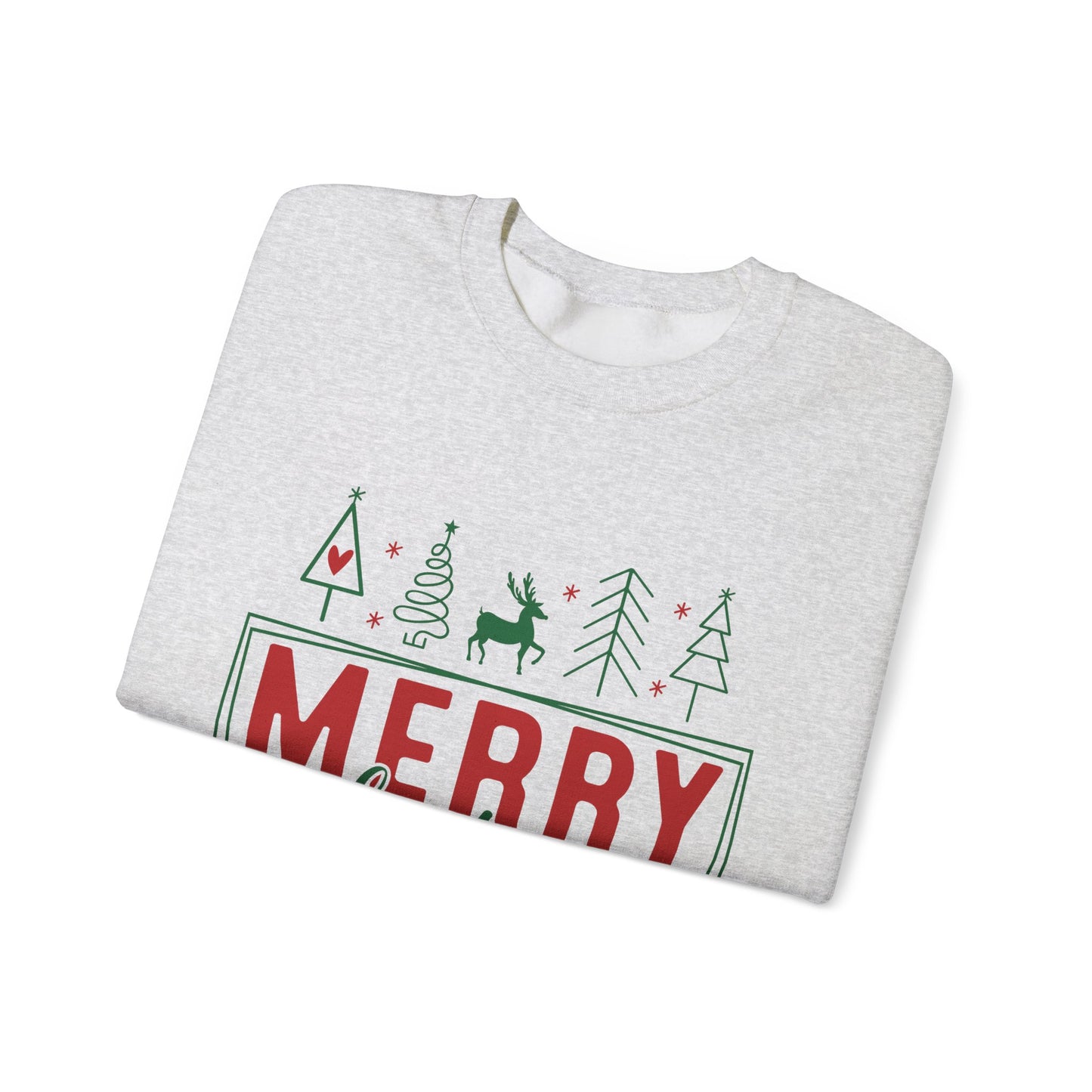 CMS - Merry Christmas Tree Landscape | Heavy Blend™ Crewneck Sweatshirt