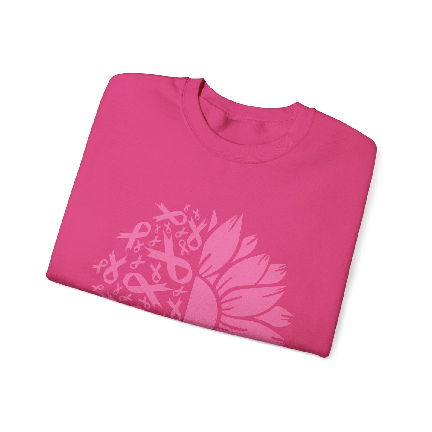 BCA - Pink Ribbon Sunflower  | Unisex Heavy Blend™ Crewneck Sweatshirt