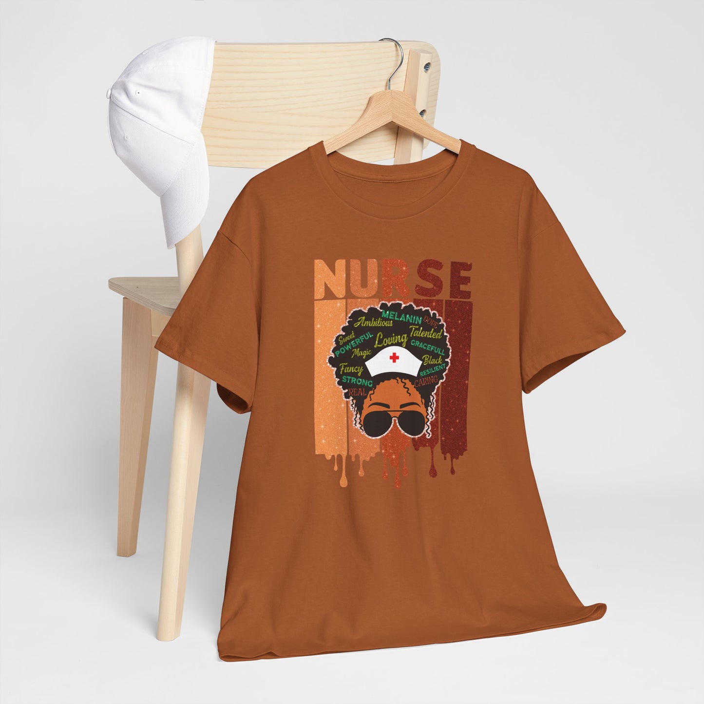 BADED - Melanated Nurse | Unisex Heavy Cotton Tee