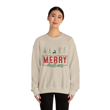 CMS - Merry Christmas Tree Landscape | Heavy Blend™ Crewneck Sweatshirt