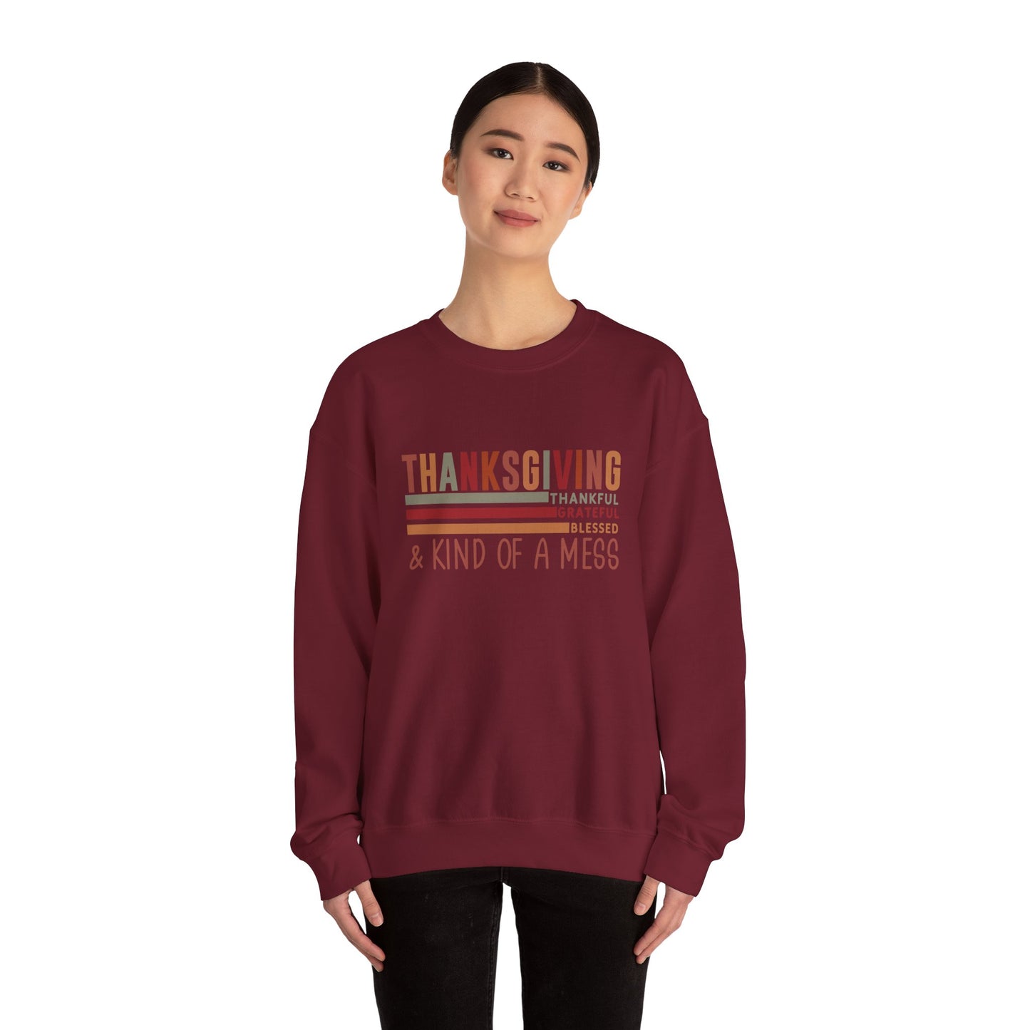 THK - Thanksgiving...Kind of A Mess | Unisex Heavy Blend™ Crewneck Sweatshirt