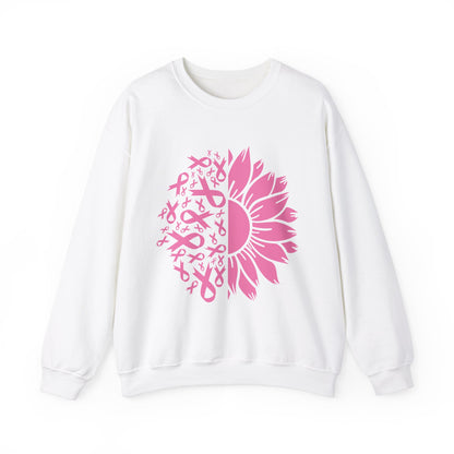 BCA - Pink Ribbon Sunflower  | Unisex Heavy Blend™ Crewneck Sweatshirt