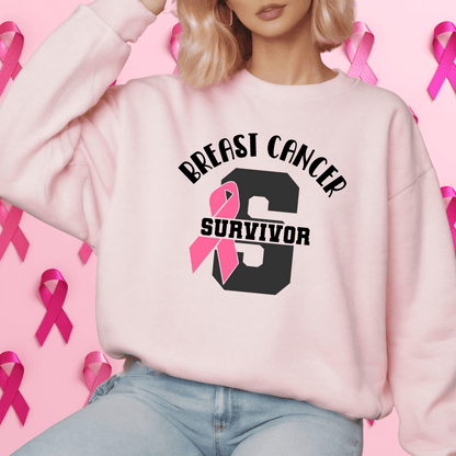 BCA - Pink Ribbon Survivor  | Unisex Heavy Blend™ Crewneck Sweatshirt