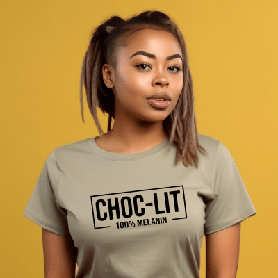 BADED - Choc-Lit 100% Melanin | Unisex Heavy Cotton Tee