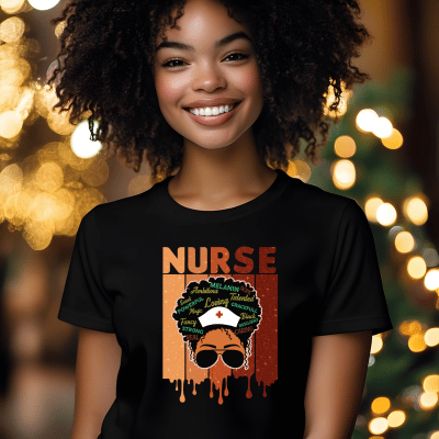 BADED - Melanated Nurse | Unisex Heavy Cotton Tee