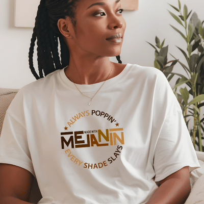 BADED - Melanin Always Poppin... | Unisex Heavy Cotton Tee