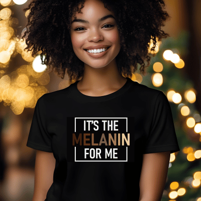 BADED - It's The Melanin For Me | Unisex Heavy Cotton Tee