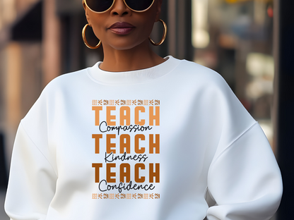 BADED - Teach Compassion Kindness Confidence | Heavy Blend™ Crewneck Sweatshirt