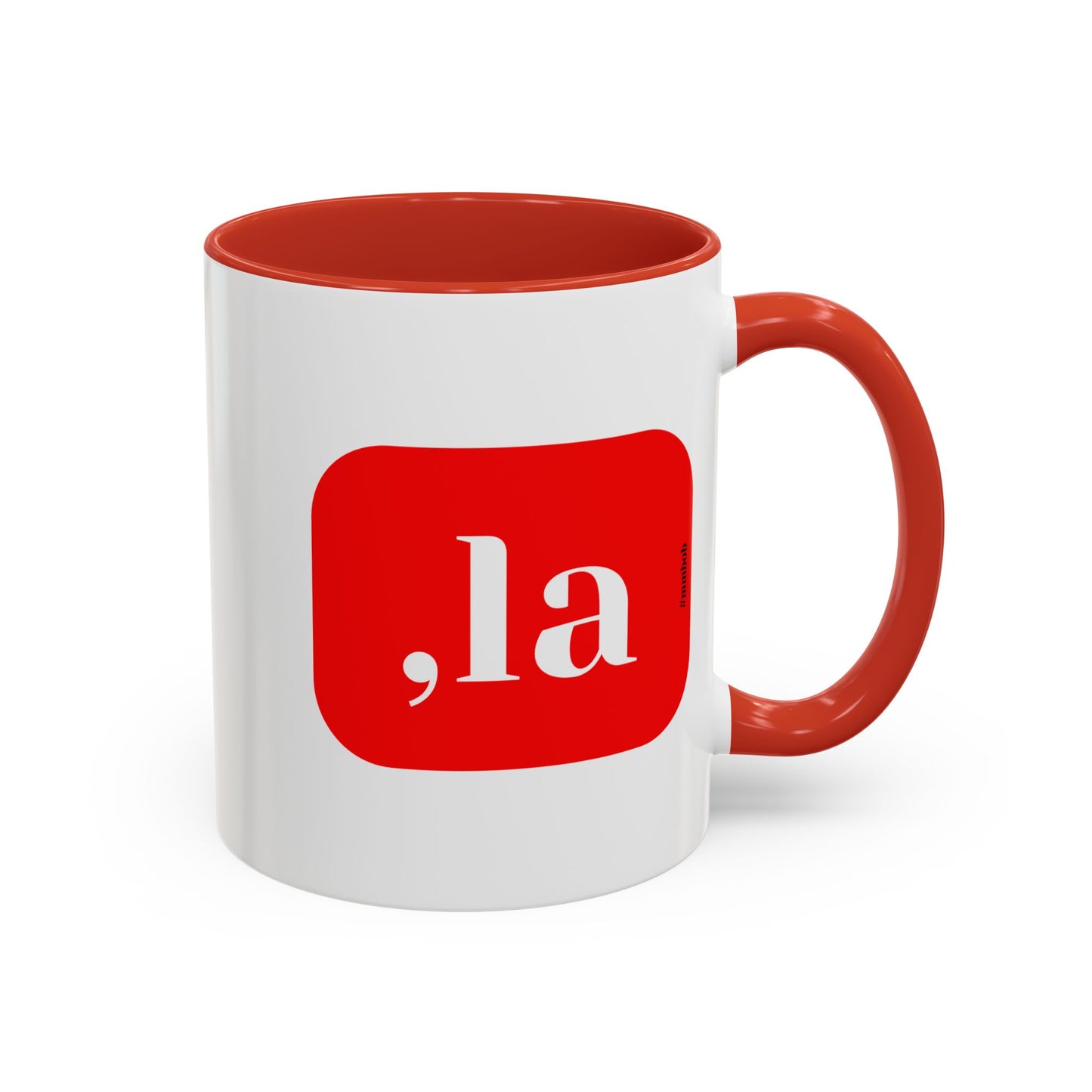 HW24 - Sound It Out Accent Coffee Mug Red/White (11, 15oz)