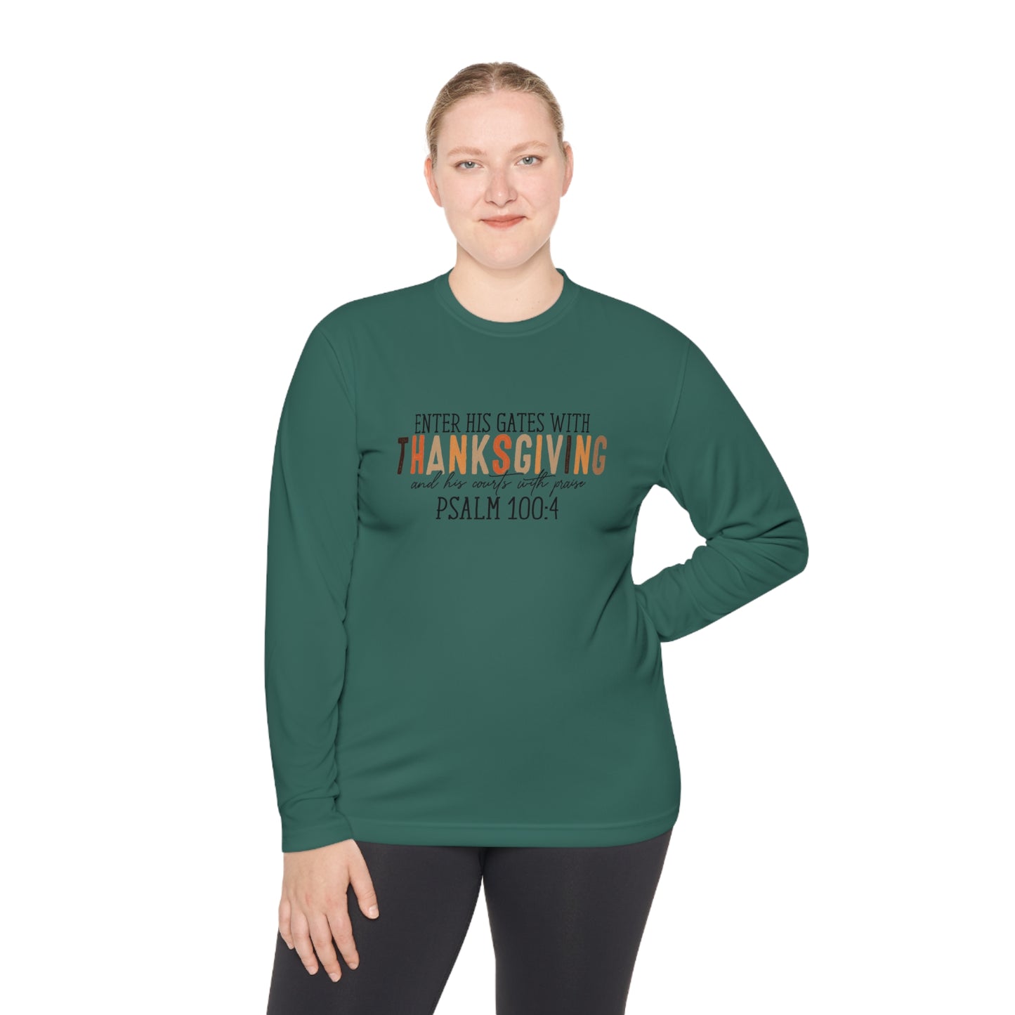 TGV - Psalm 100:4 - Enter His Gates With Thanksgiving... | Active Lightweight Long Sleeve Tee