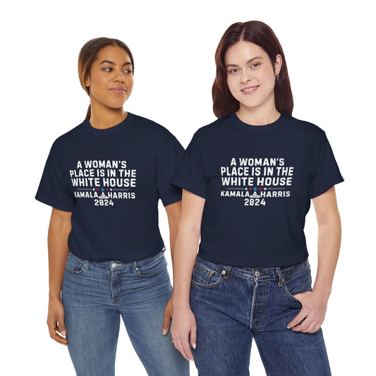 HW24 - A Woman's Place Kamala Harris 2024 | Unisex Heavy Cotton Tee