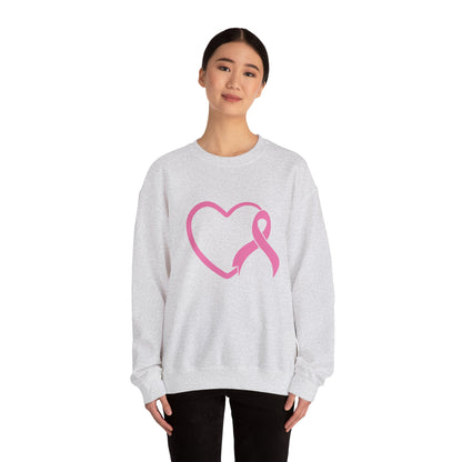 BCA - Pink Ribbon Heart | Unisex Heavy Blend™ Crewneck Sweatshirt