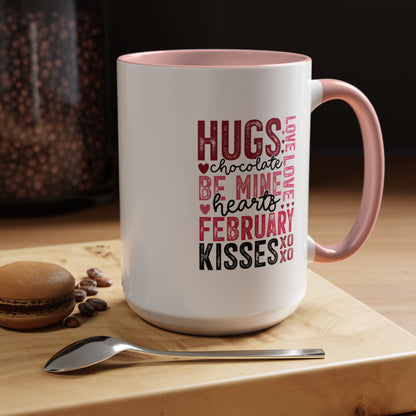 VLD - Hugs...February Kisses | Accent Coffee Mug  (11, 15oz)