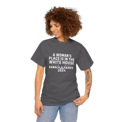 HW24 - A Woman's Place Kamala Harris 2024 | Unisex Heavy Cotton Tee