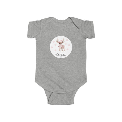 CMS - My 1st Christmas Pink Reindeer | Infant Fine Jersey Bodysuit