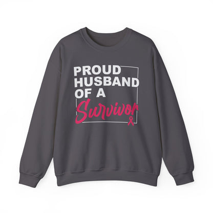 BCA - Husband of Survivor  | Unisex Heavy Blend™ Crewneck Sweatshirt