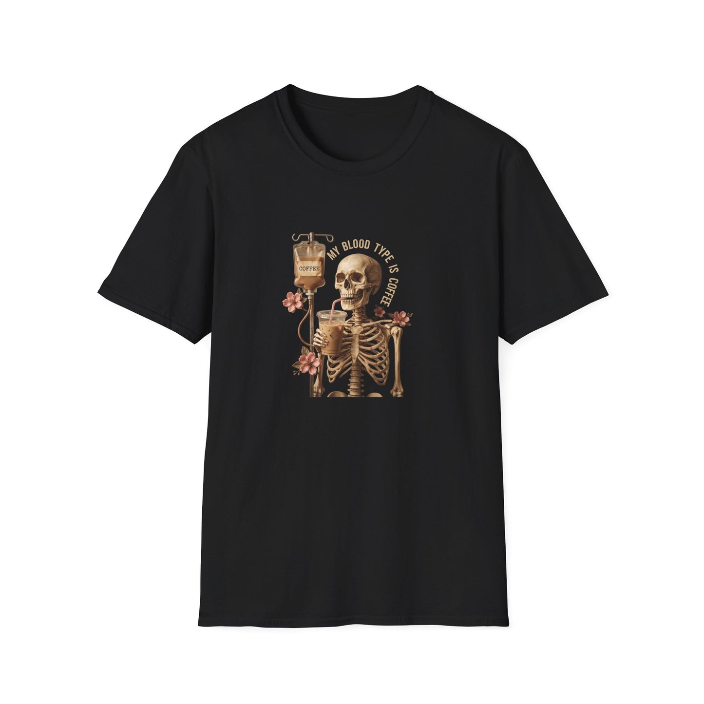Skeleton Coffee IV T-Shirt | Unisex Classic Fit Caffeine Addict Tee