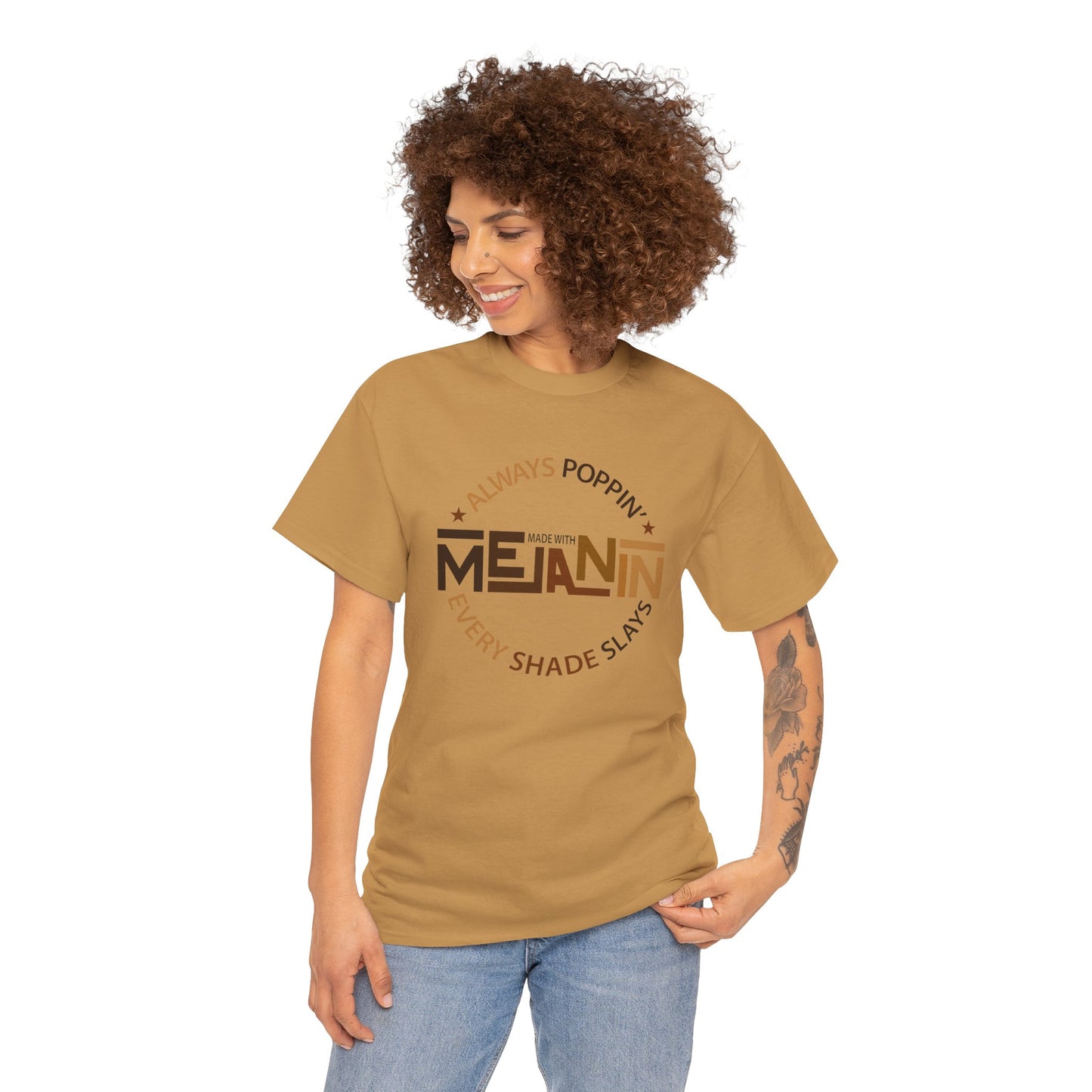 BADED - Melanin Always Poppin... | Unisex Heavy Cotton Tee