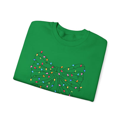 CMS - Christmas Lights Bow | Heavy Blend™ Crewneck Sweatshirt