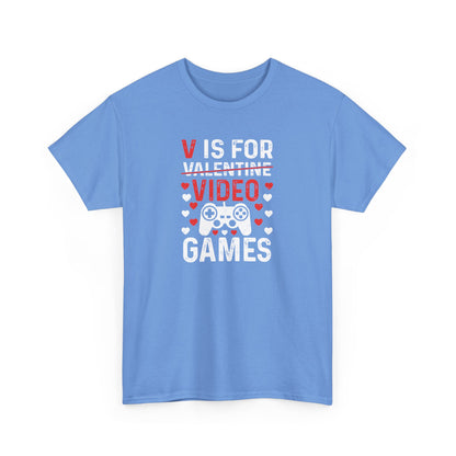 AVL - V Is For Video Games (Style 2) | Unisex Heavy Cotton Tee