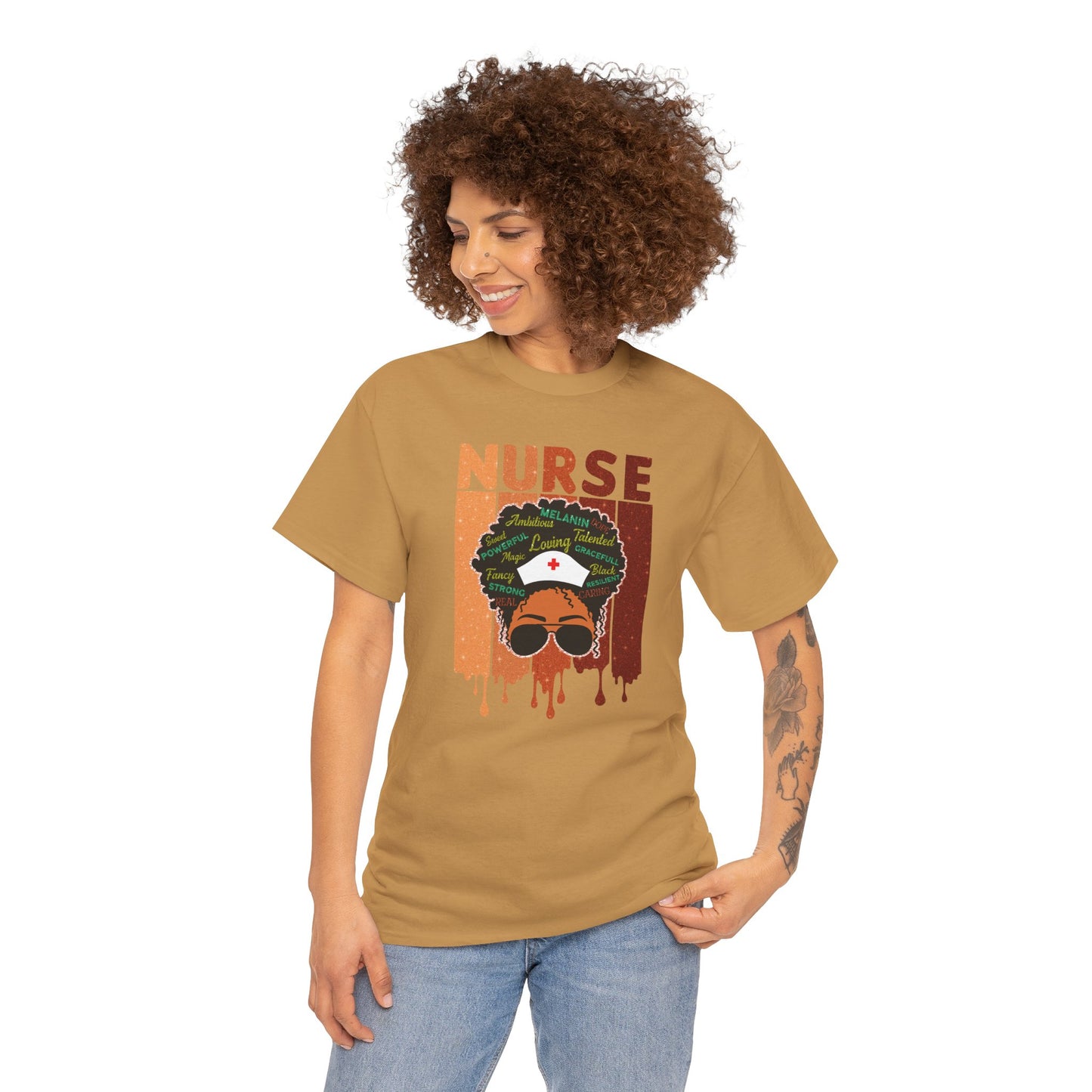 BADED - Melanated Nurse | Unisex Heavy Cotton Tee