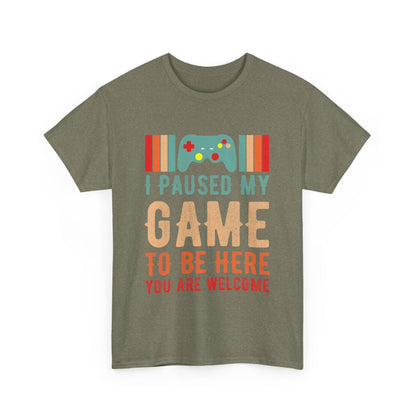 GME - I Paused My Game To Be Here | Unisex Heavy Cotton Tee