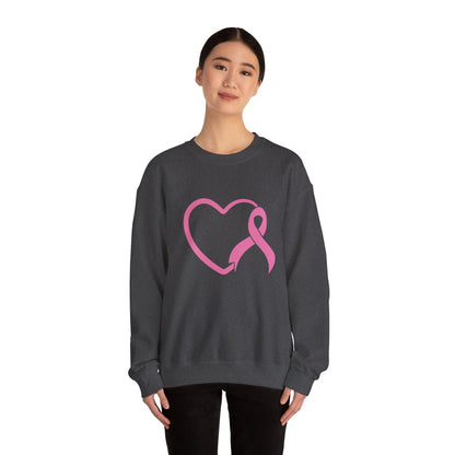 BCA - Pink Ribbon Heart | Unisex Heavy Blend™ Crewneck Sweatshirt