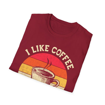 "I Like Coffee… and Maybe 3 People" Funny T-Shirt – Unisex Soft Cotton Coffee Lover Tee – Sarcastic Humor Shirt for Caffeine Addicts