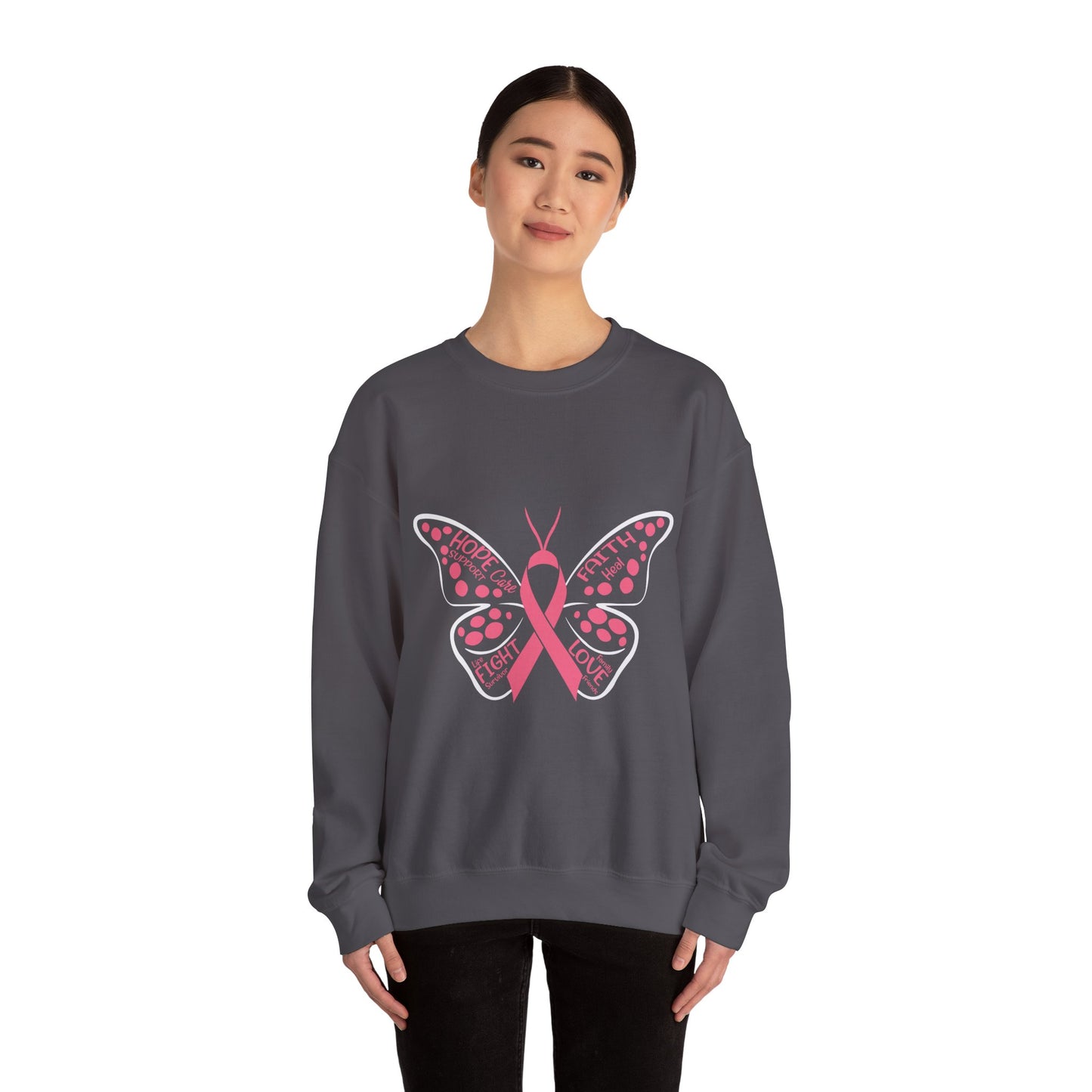 BCA - Pink Butterfly | Unisex Heavy Blend™ Crewneck Sweatshirt