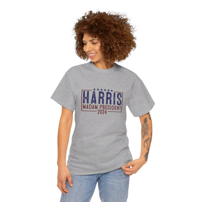 HW24 - Kamala Harris Madam President 2024 | Unisex Heavy Cotton Tee