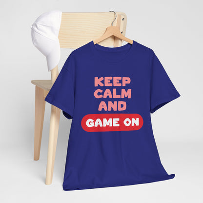 GME- Keep Calm And Game On | Unisex Heavy Cotton Tee