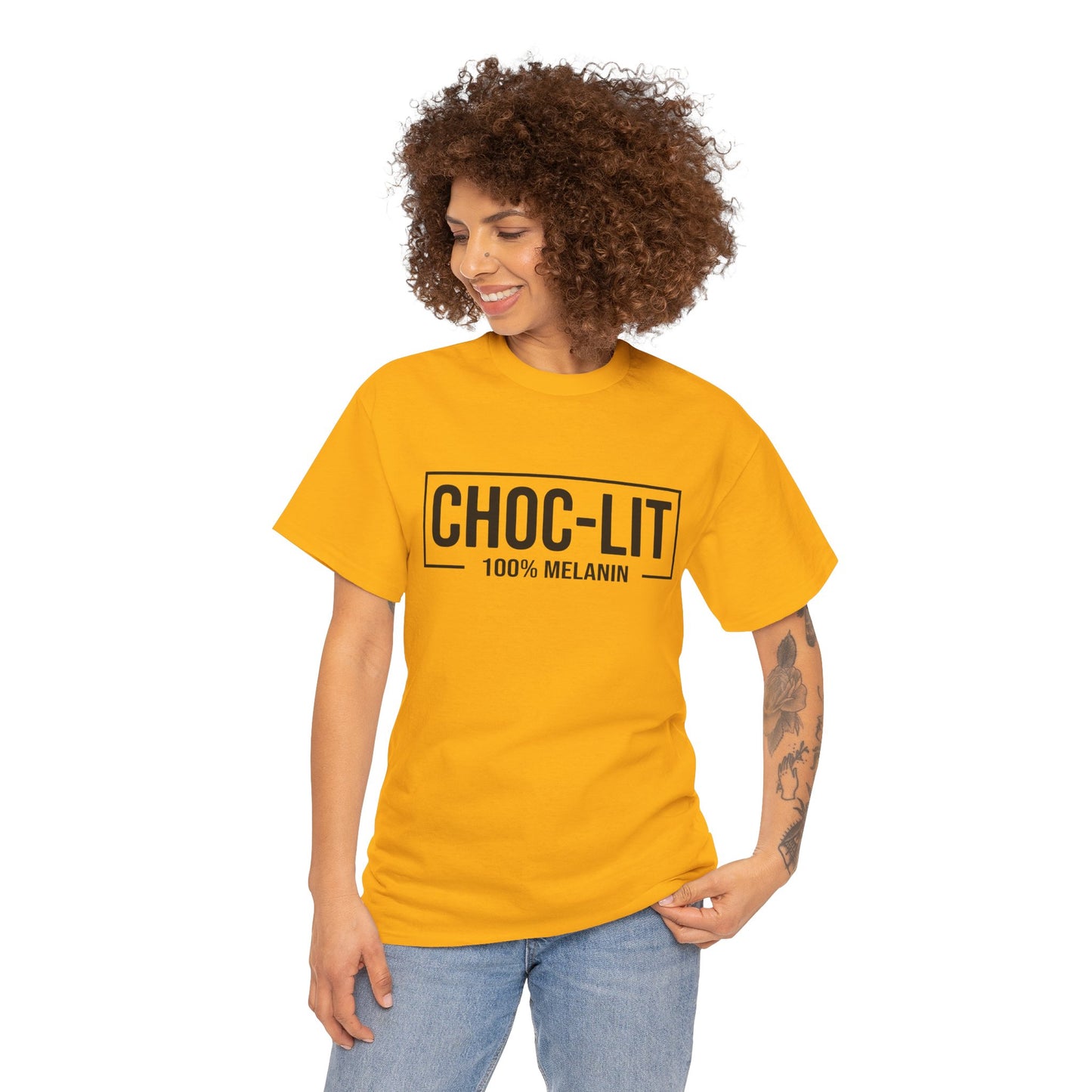 BADED - Choc-Lit 100% Melanin | Unisex Heavy Cotton Tee