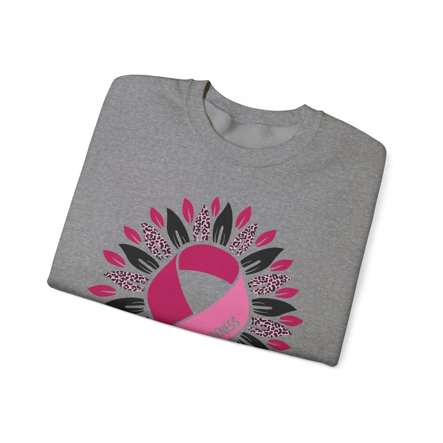 BCA - Pink Ribbon Survivor  Wreath | Unisex Heavy Blend™ Crewneck Sweatshirt