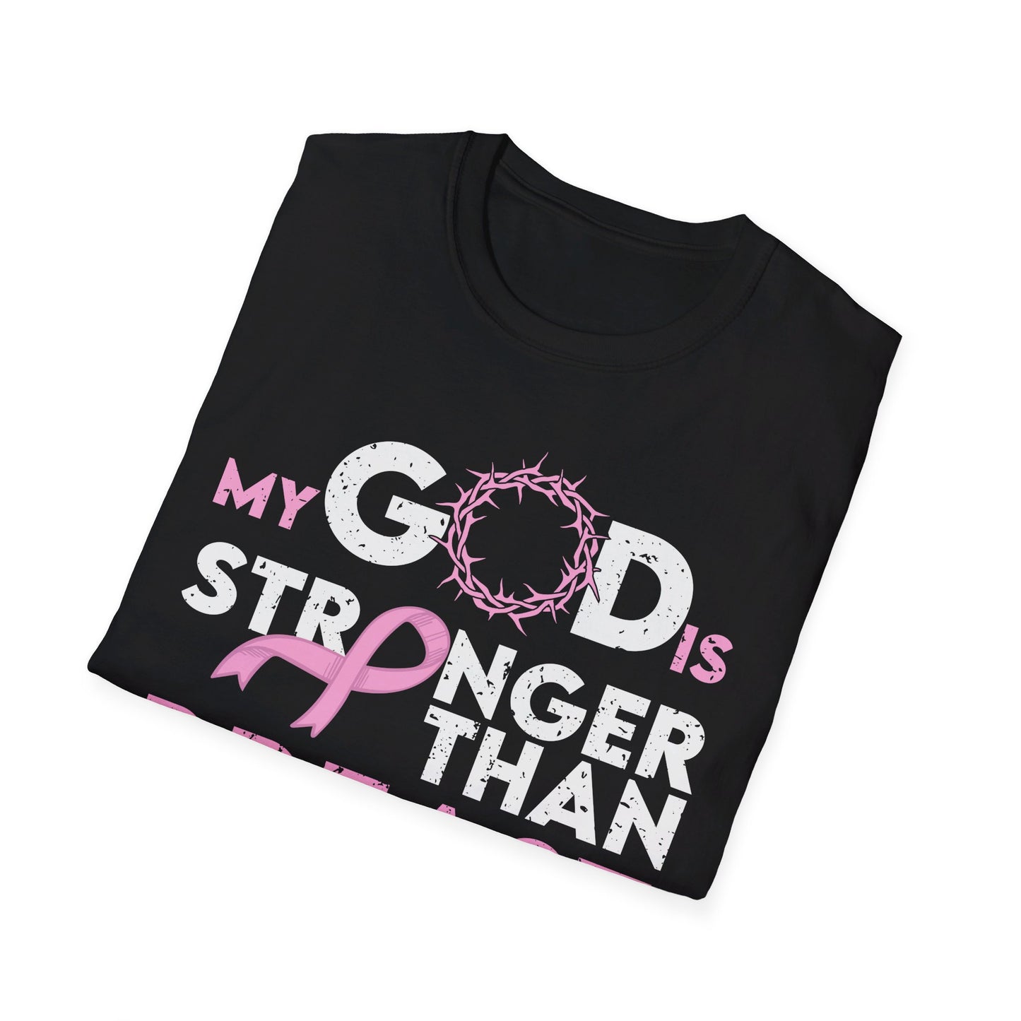 BCA God Is Stronger Than Breast Cancer | Softstyle T-Shirt