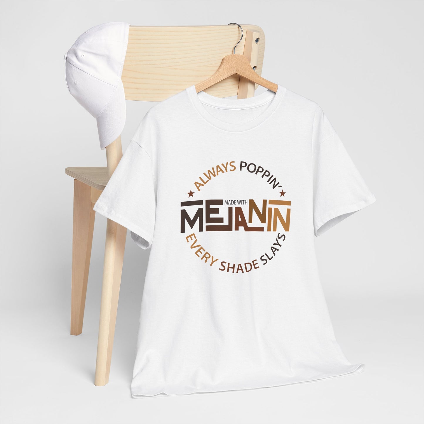 BADED - Melanin Always Poppin... | Unisex Heavy Cotton Tee