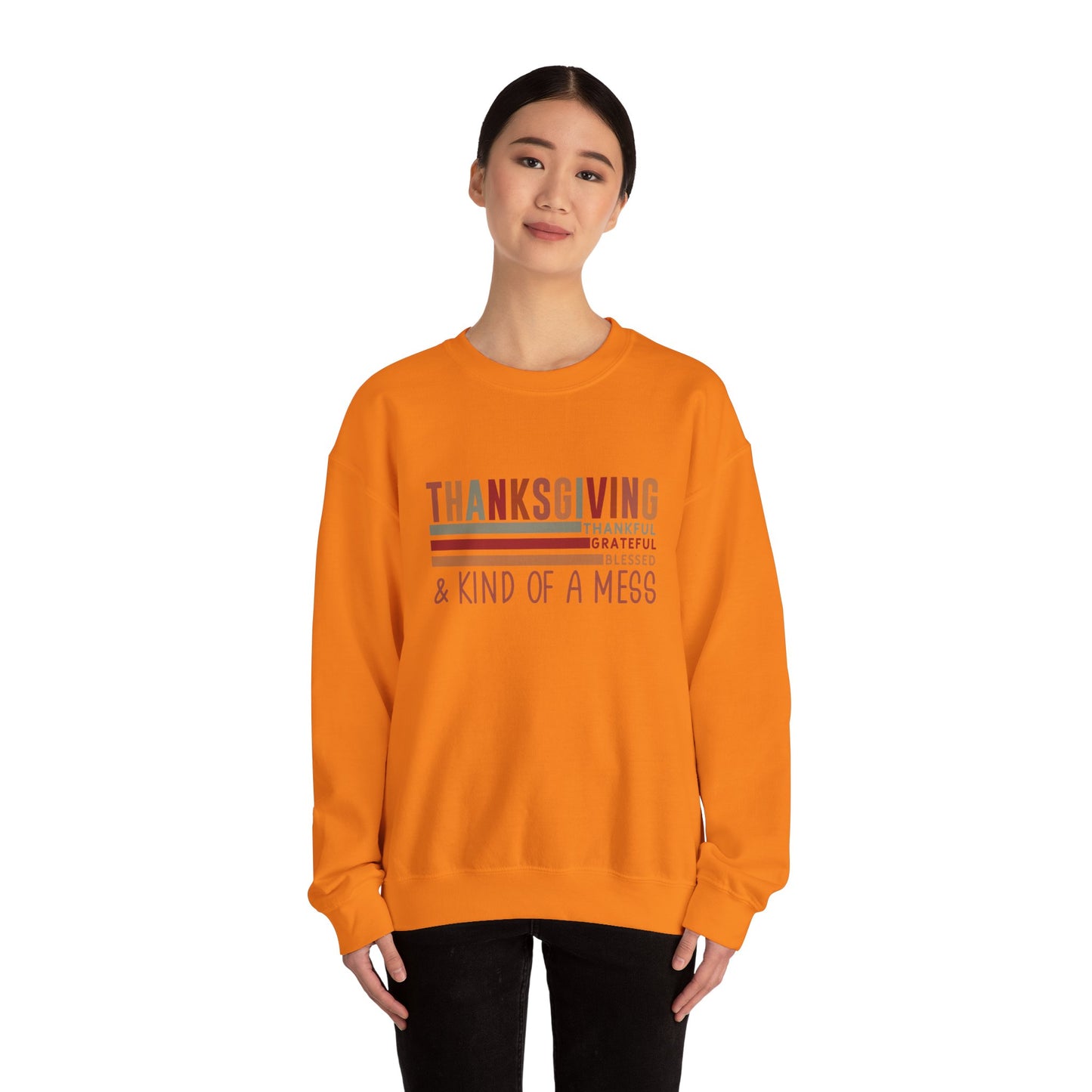 THK - Thanksgiving...Kind of A Mess | Unisex Heavy Blend™ Crewneck Sweatshirt