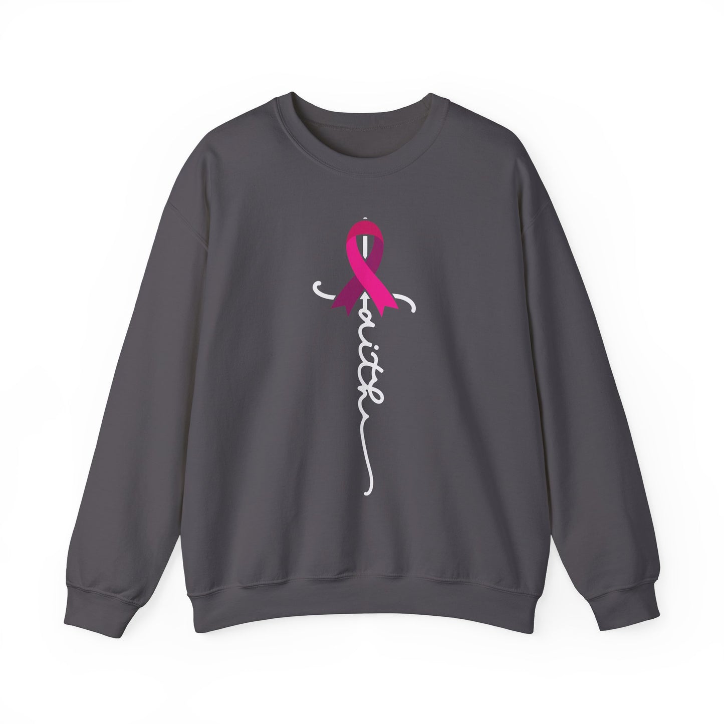 BCA - Faith Pink Ribbon | Unisex Heavy Blend™ Crewneck Sweatshirt