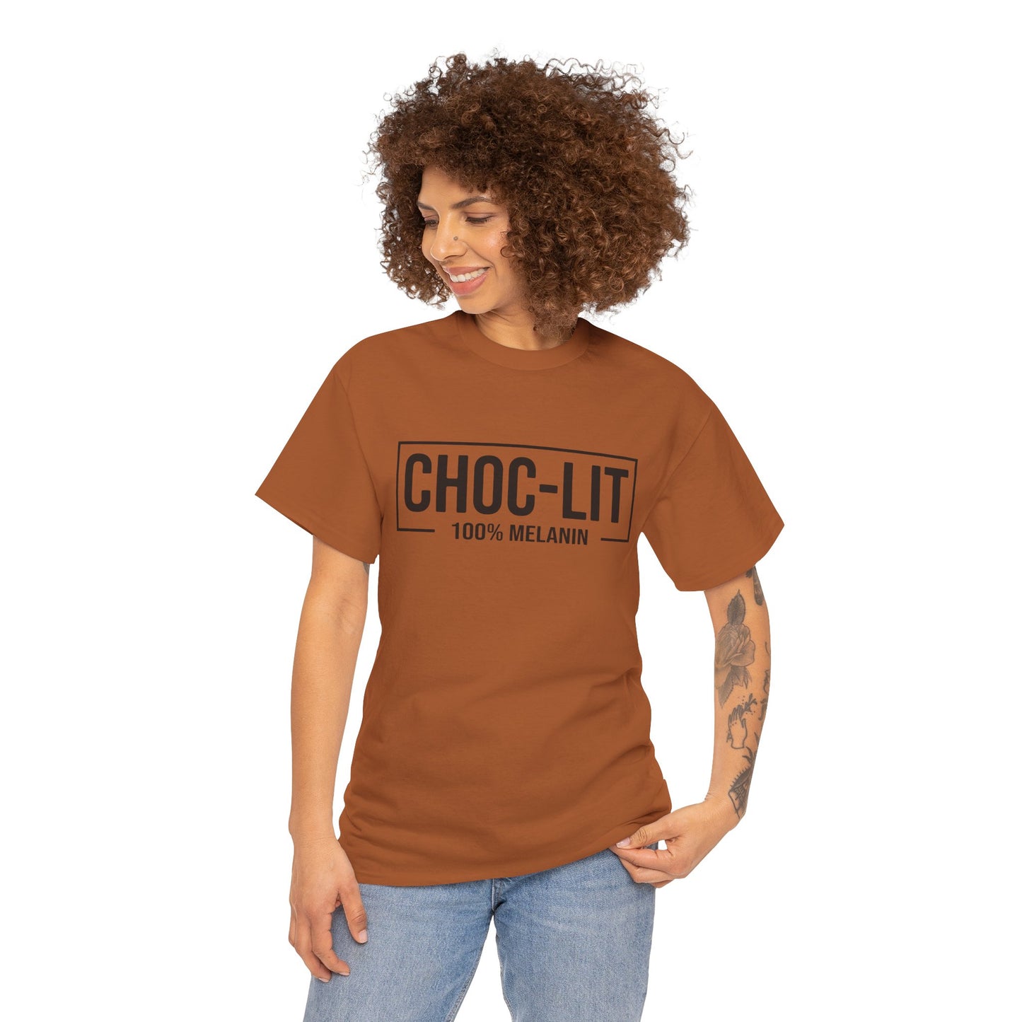 BADED - Choc-Lit 100% Melanin | Unisex Heavy Cotton Tee