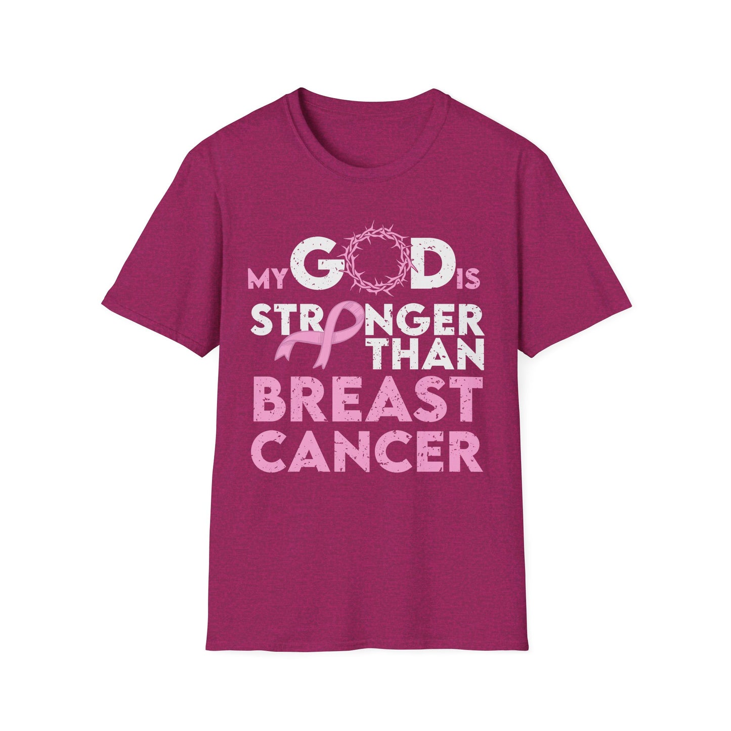 BCA God Is Stronger Than Breast Cancer | Softstyle T-Shirt