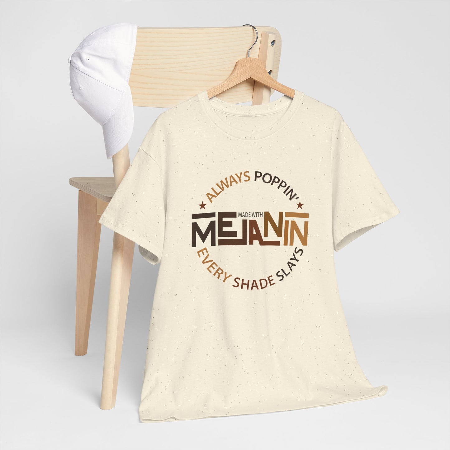 BADED - Melanin Always Poppin... | Unisex Heavy Cotton Tee