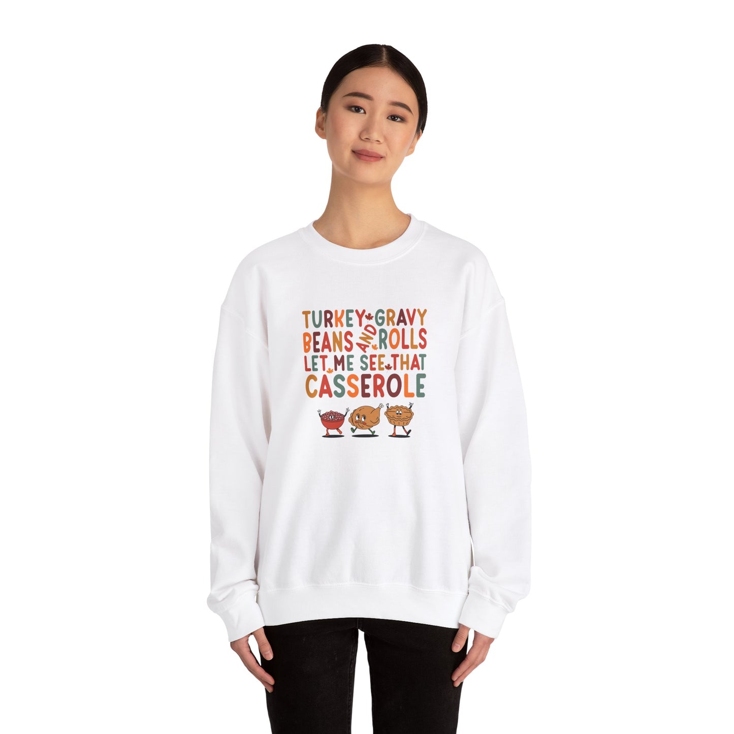 TGV - Turkey, Gravy, Beans & Rolls...| Unisex Heavy Blend™ Crewneck Sweatshirt