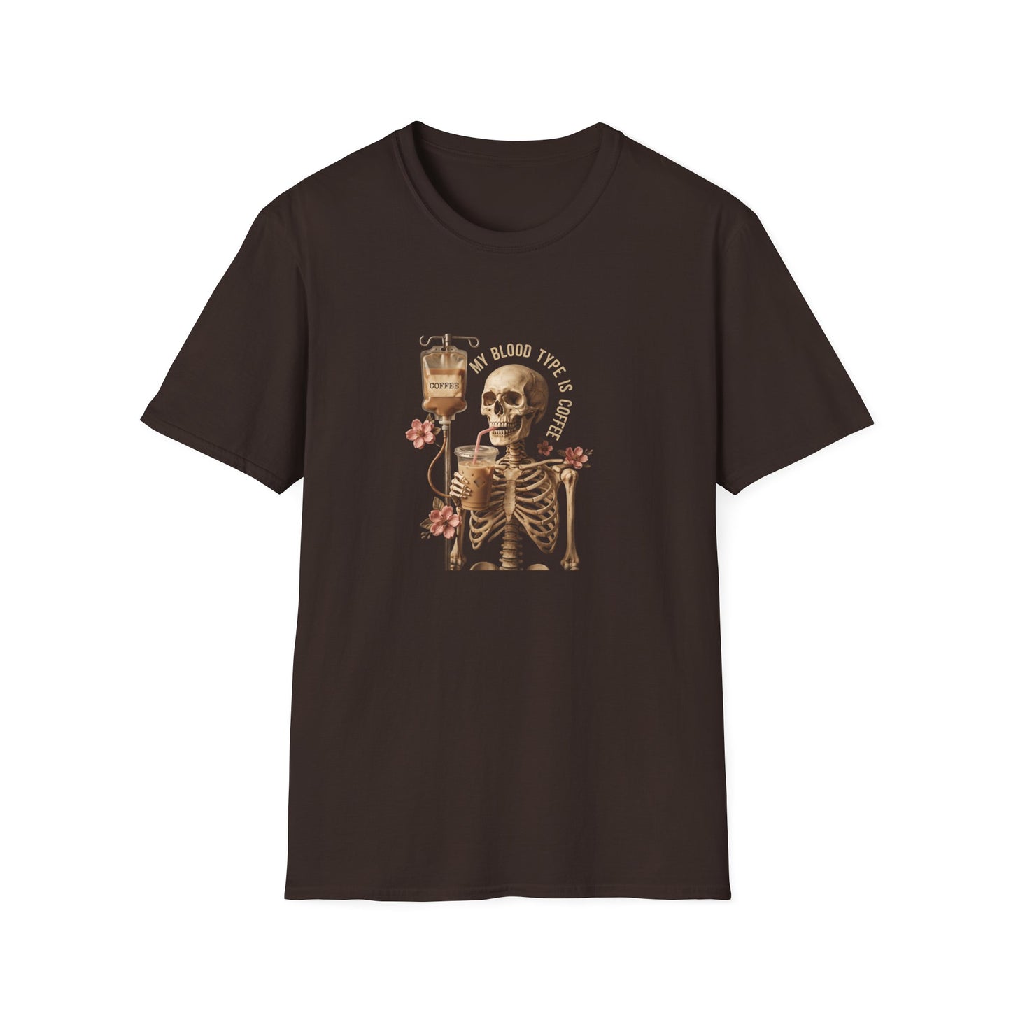 Skeleton Coffee IV T-Shirt | Unisex Classic Fit Caffeine Addict Tee