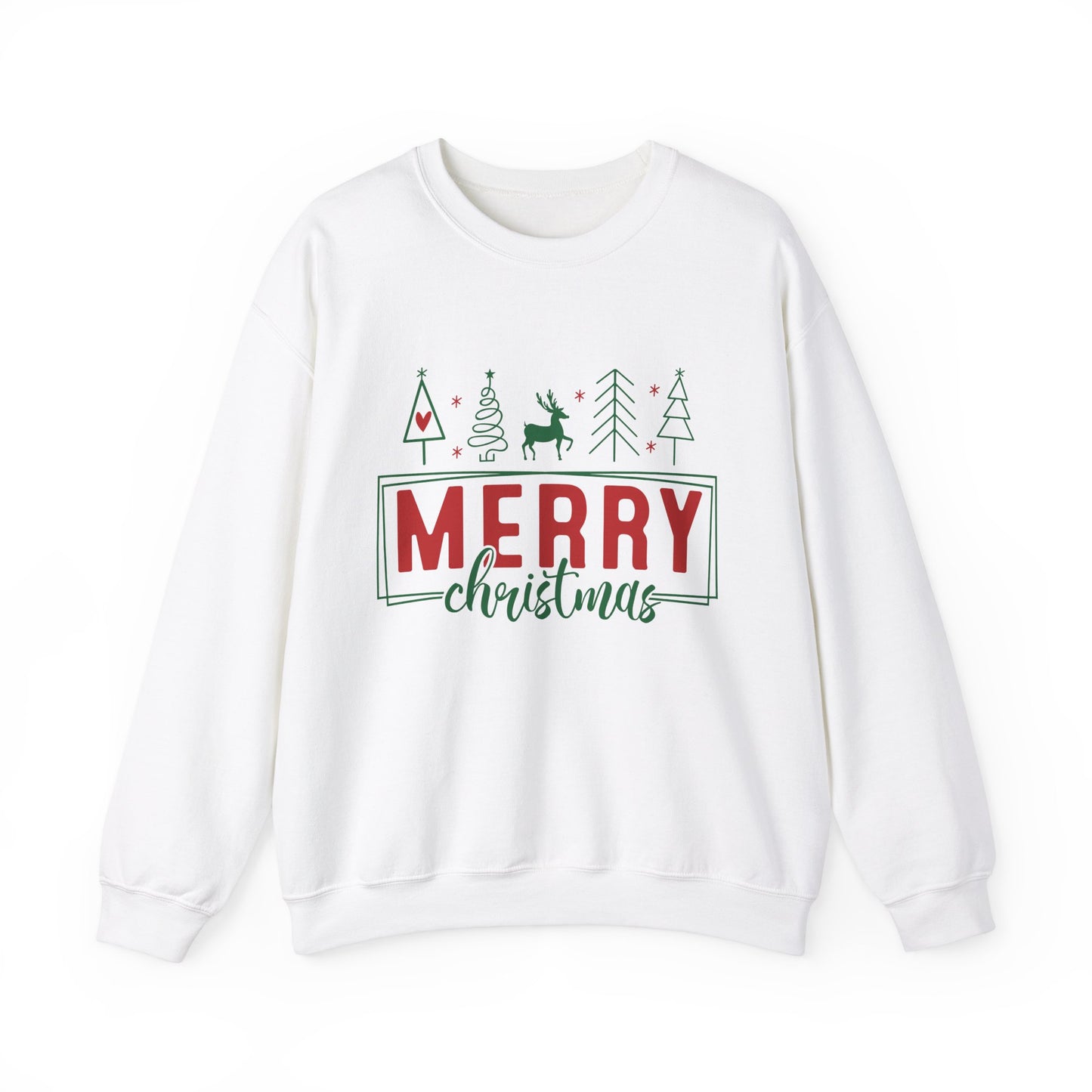 CMS - Merry Christmas Tree Landscape | Heavy Blend™ Crewneck Sweatshirt