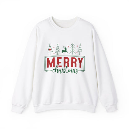 CMS - Merry Christmas Tree Landscape | Heavy Blend™ Crewneck Sweatshirt