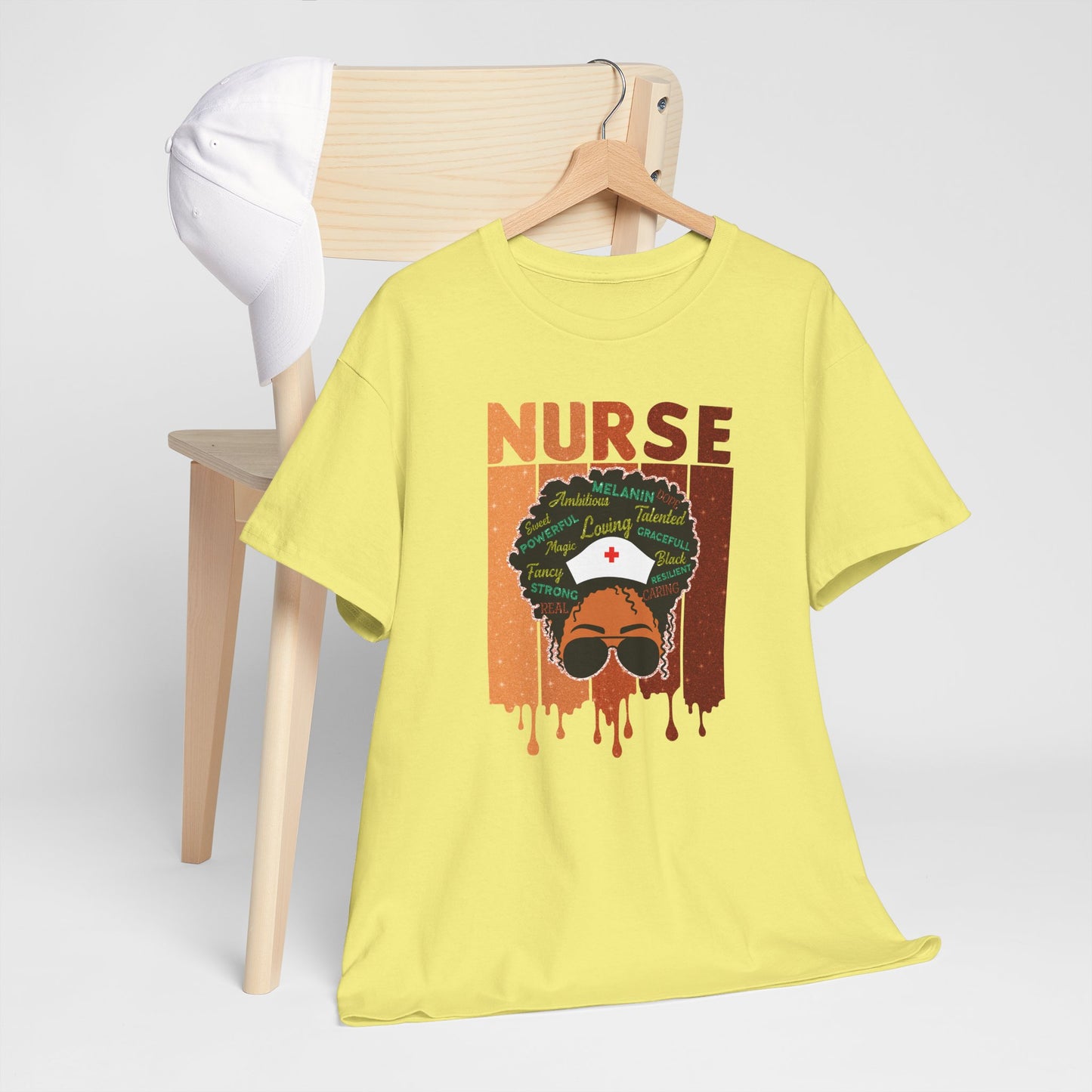 BADED - Melanated Nurse | Unisex Heavy Cotton Tee