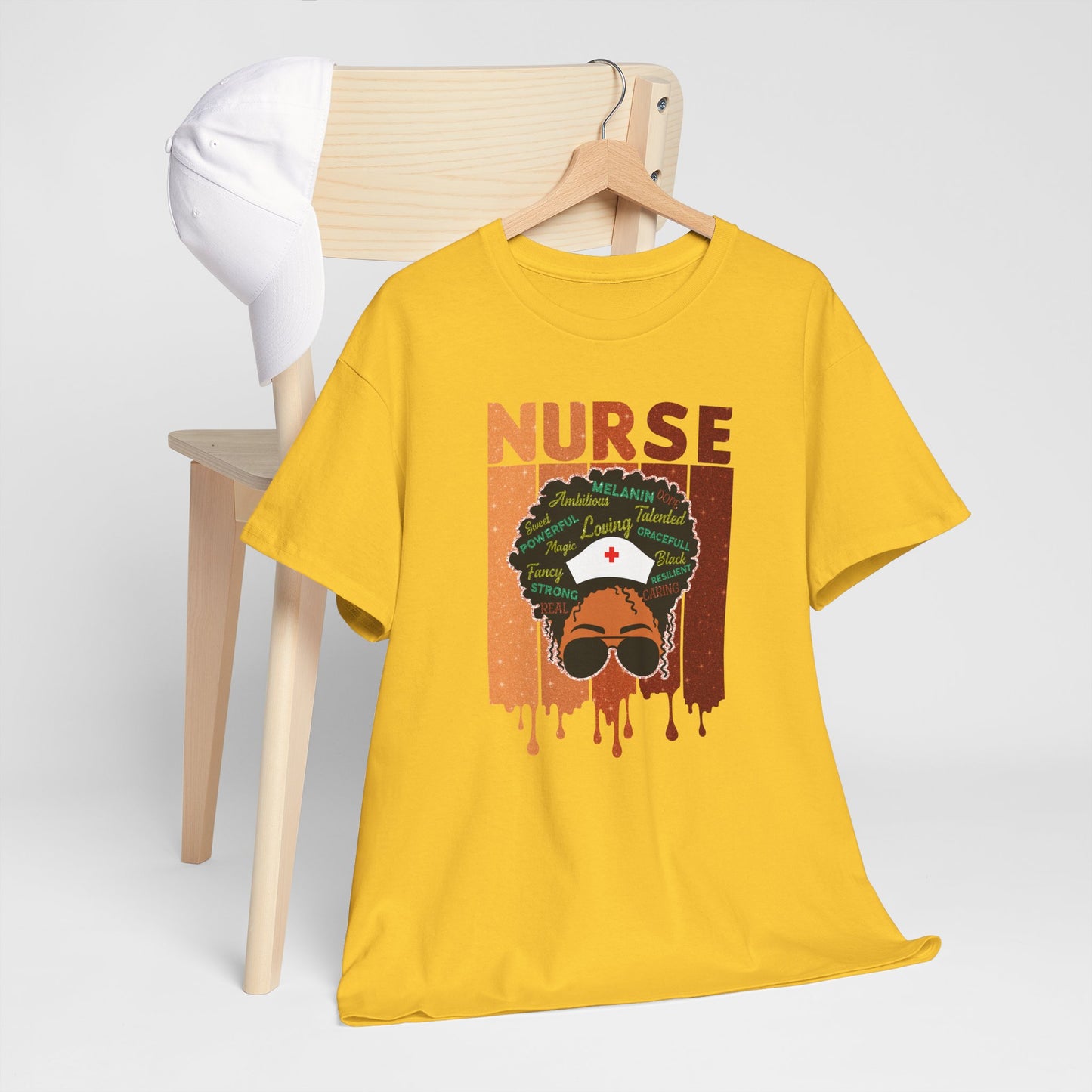 BADED - Melanated Nurse | Unisex Heavy Cotton Tee